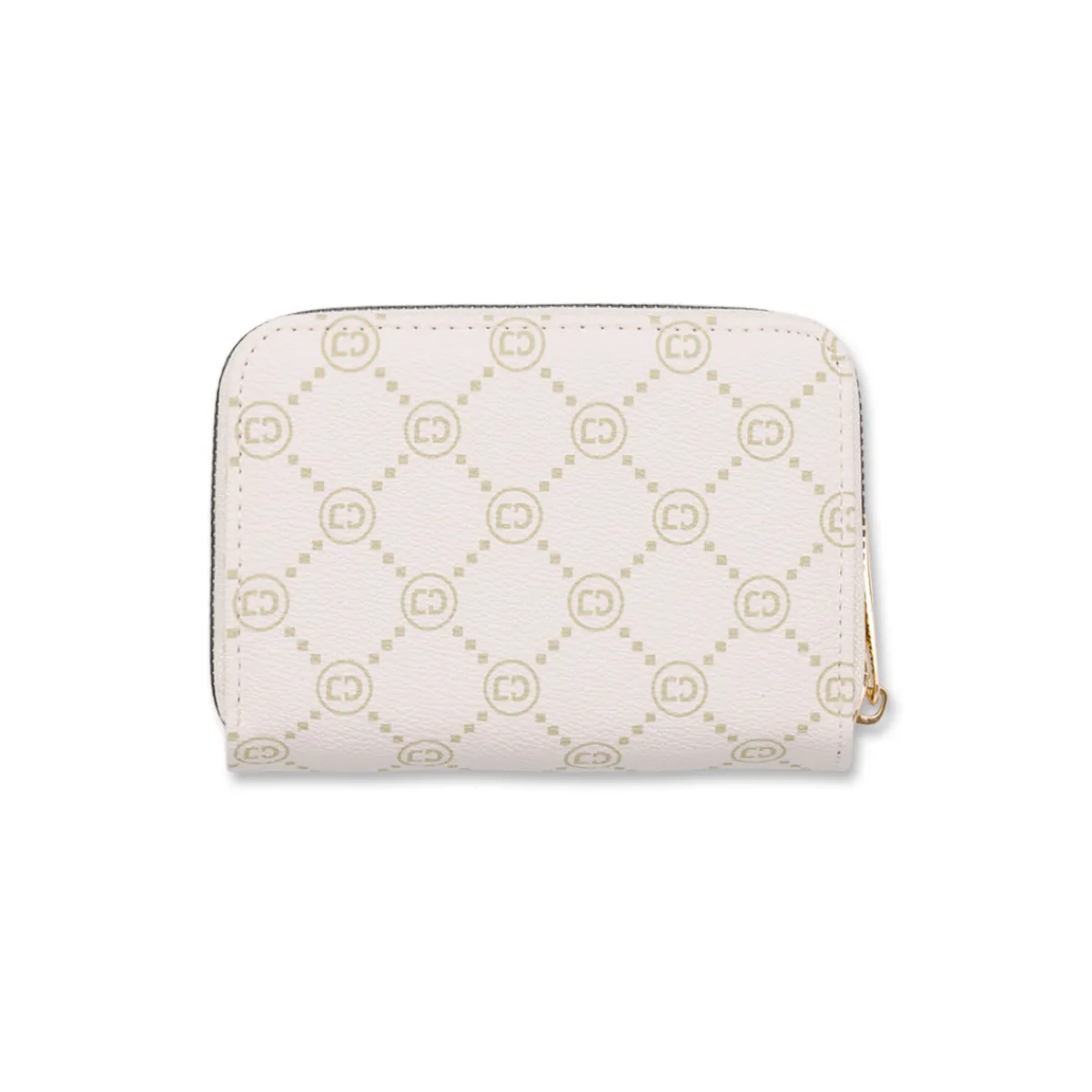 New Portafoglio Bianco da Donna con doppio scomparto e stampa all over Donna Portafogli Donna|Borse Cerimonia