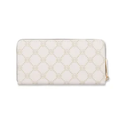Portafoglio Bianco da Donna con chiusura con zip dorata Donna Portafogli Donna