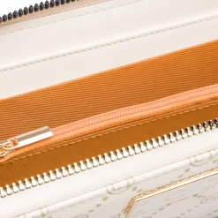 Portafoglio Bianco da Donna con chiusura con zip dorata Donna Portafogli Donna