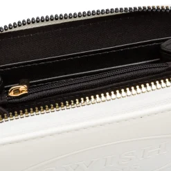 Sale Portafoglio bianco da Donna con zip e logo Donna Portafogli Donna
