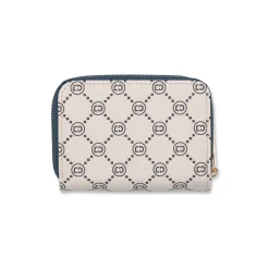 New Portafoglio Bianco e blu da Donna con doppio scomparto e stampa Donna Portafogli Donna