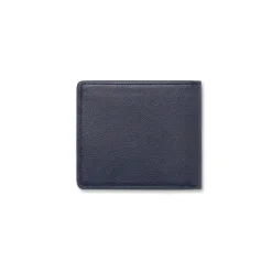 Outlet Portafoglio Blu da Uomo con doppio scomparto e logo cucito frontale Uomo Portafogli Uomo|Accessori Cerimonia Uomo