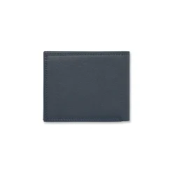 Sale Portafoglio blu da uomo in pelle con doppio scomparto Uomo Portafogli Uomo|Accessori Cerimonia Uomo