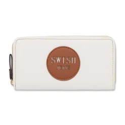 Discount Portafoglio da donna bianco off-white con dettaglio marrone Donna Portafogli Donna