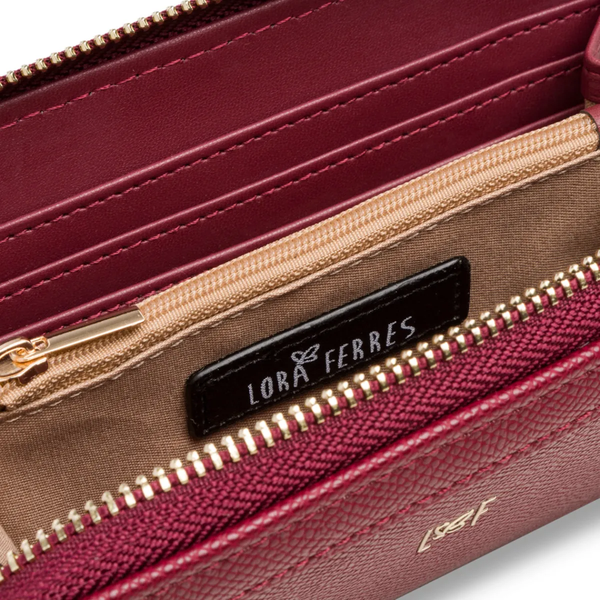 Best Portafoglio da donna bordeaux con logo Donna Portafogli Donna