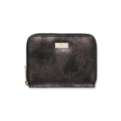 New Portafoglio da donna nero con glitter e logo Donna Portafogli Donna