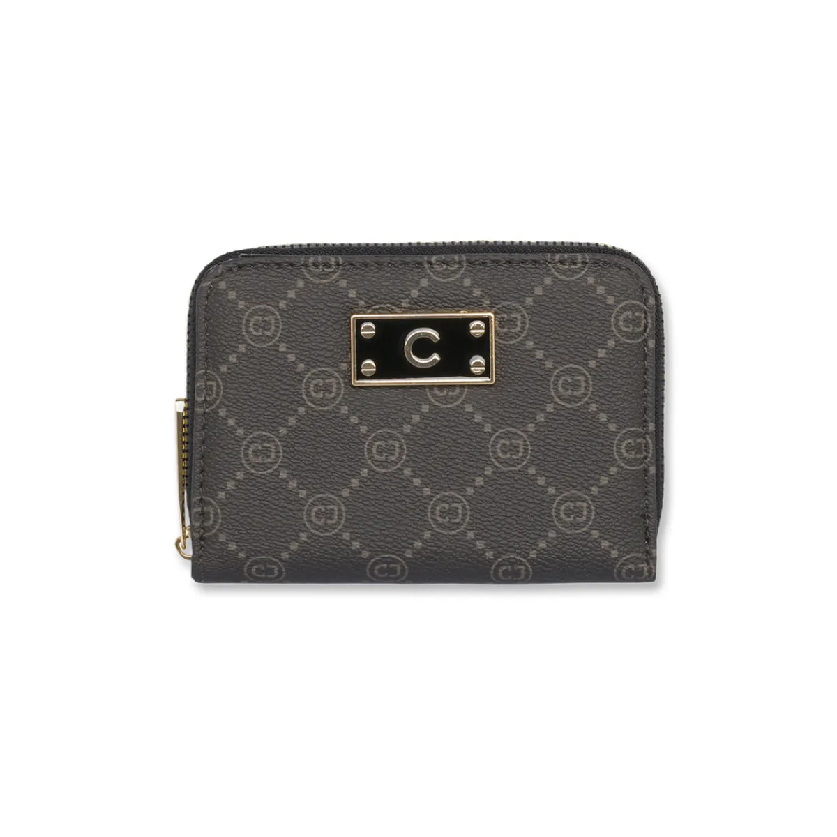 Clearance Portafoglio da donna nero con stampa monogramma Donna Portafogli Donna