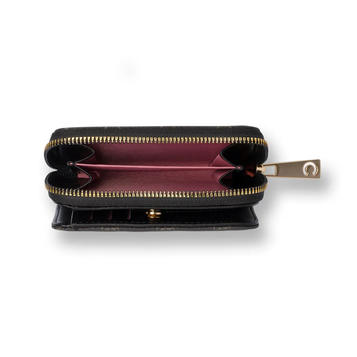 Clearance Portafoglio da donna nero con stampa monogramma Donna Portafogli Donna