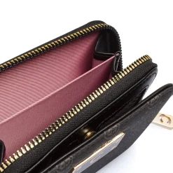 Clearance Portafoglio da donna nero con stampa monogramma Donna Portafogli Donna