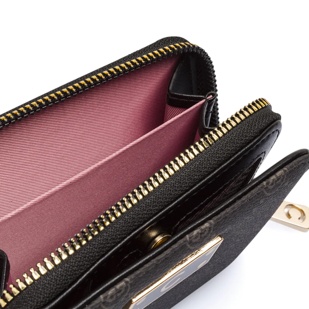 Clearance Portafoglio da donna nero con stampa monogramma Donna Portafogli Donna