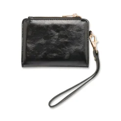 Portafoglio da donna nero con logo Donna Portafogli Donna