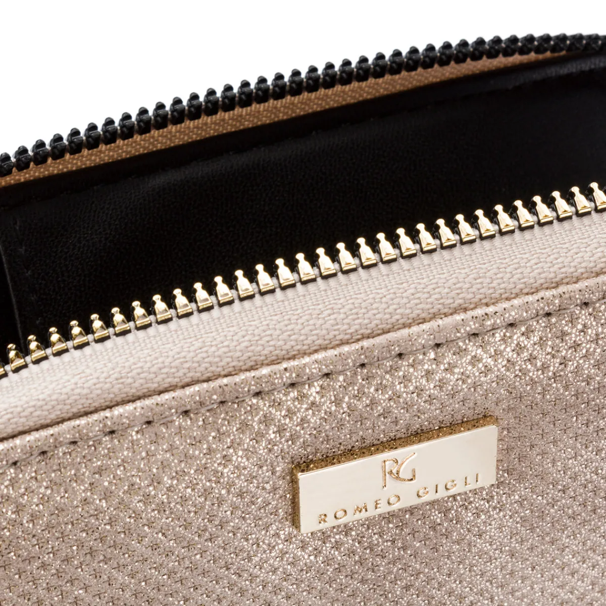 Hot Portafoglio da donna oro con glitter e logo Donna Portafogli Donna