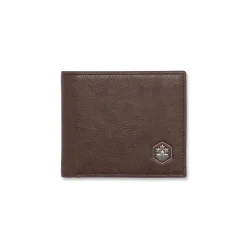 New Portafoglio da uomo marrone con logo metallico Uomo Portafogli Uomo|Look Marrone Uomo 👞