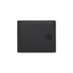 Portafoglio da uomo nero in saffiano con doppio scomparto Uomo Portafogli Uomo|Accessori Cerimonia Uomo