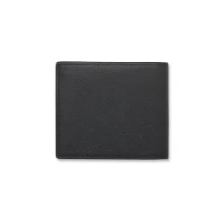 Portafoglio da uomo nero in saffiano con doppio scomparto Uomo Portafogli Uomo|Accessori Cerimonia Uomo