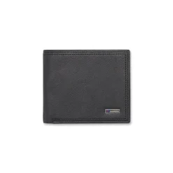 Sale Portafoglio da uomo nero con porta monete e logo Uomo Portafogli Uomo