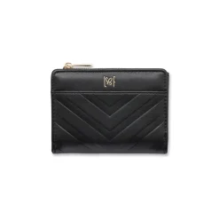 Sale Portafoglio nero da Donna con logo in metallo Donna Portafogli Donna