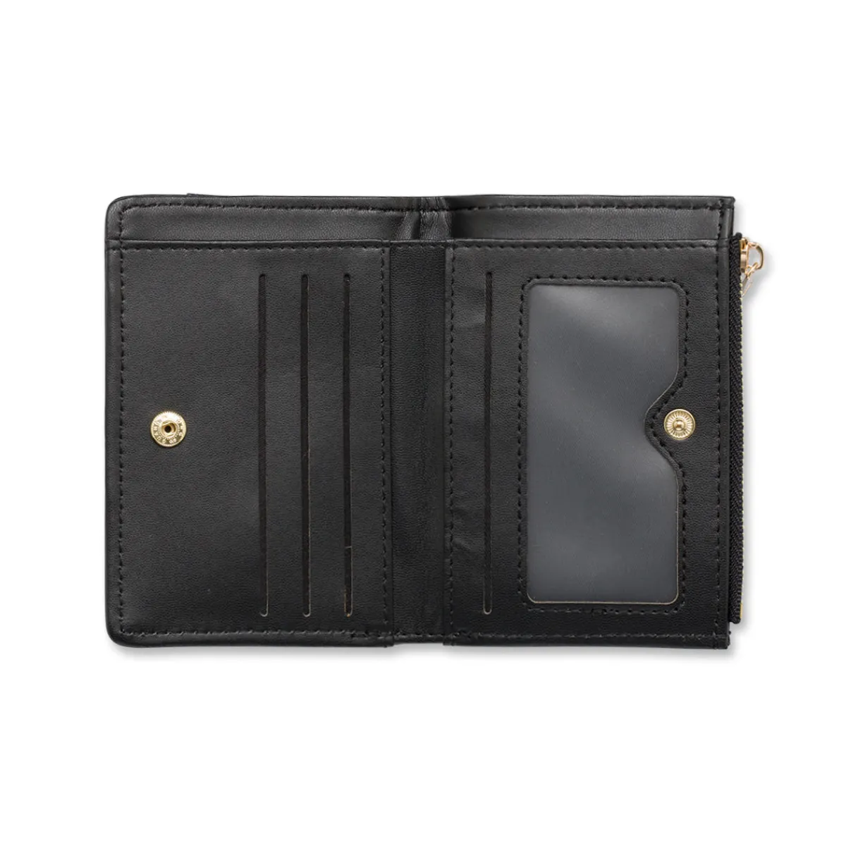 Sale Portafoglio nero da Donna con logo in metallo Donna Portafogli Donna