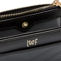 Sale Portafoglio nero da Donna con logo in metallo Donna Portafogli Donna