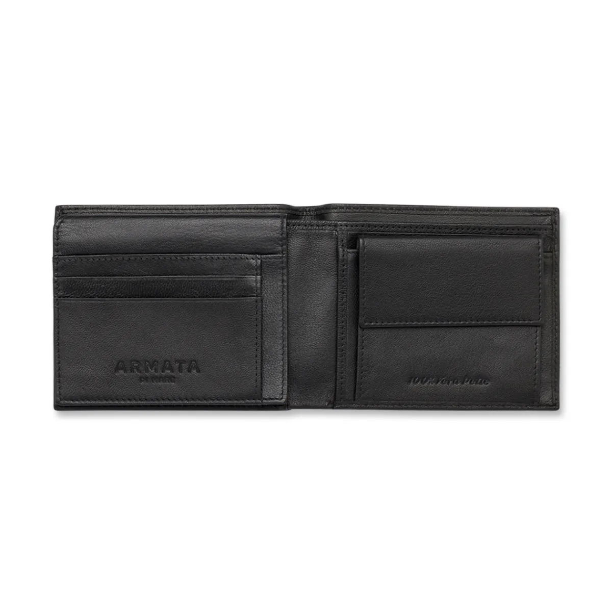 Sale Portafoglio Nero da Uomo in pelle con doppio scomparto Uomo Portafogli Uomo|Accessori Cerimonia Uomo