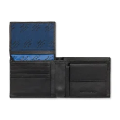 Sale Portafoglio Nero da Uomo in pelle con doppio scomparto Uomo Portafogli Uomo|Accessori Cerimonia Uomo