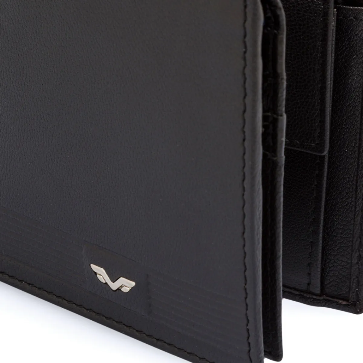 Sale Portafoglio Nero da Uomo in pelle con doppio scomparto Uomo Portafogli Uomo|Accessori Cerimonia Uomo