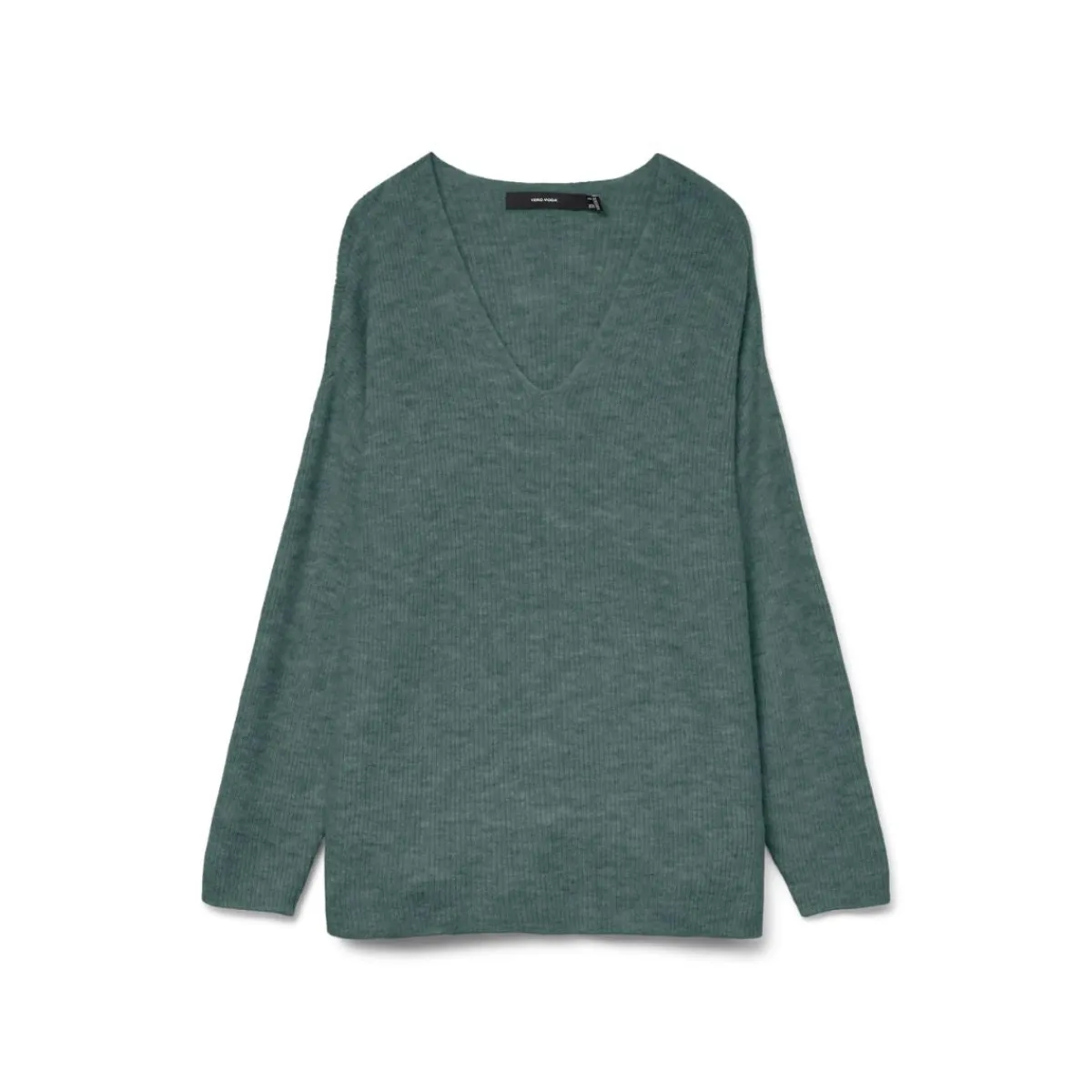 New Pullover verde da Donna con scollo a V Donna Pullover E Cardigan|Abbigliamento Moda Donna
