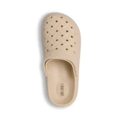 New Sabot beige da Donna con trama intrecciata Donna Ciabatte Donna|Sabot Donna