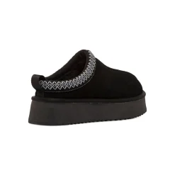 Clearance Sabot imbottite da Donna con suola platform effetto scamosciato nero Donna Stivaletti Donna|Stivaletti Cozy Boots Donna