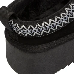 Clearance Sabot imbottite da Donna con suola platform effetto scamosciato nero Donna Stivaletti Donna|Stivaletti Cozy Boots Donna