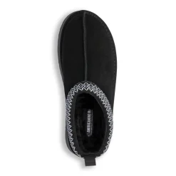 Clearance Sabot imbottite da Donna con suola platform effetto scamosciato nero Donna Stivaletti Donna|Stivaletti Cozy Boots Donna