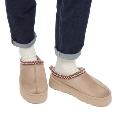 Discount Sabot imbottite da donna khaki con dettaglio cucitura Donna Stivaletti Donna|Stivaletti Cozy Boots Donna