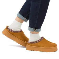 Clearance Sabot imbottite da donna ocra rifiniture a contrasto Donna Stivaletti Donna|Stivaletti Cozy Boots Donna