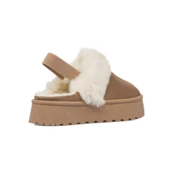 Clearance Sabot imbottite effetto scamosciato beige da Donna Donna Ciabatte Donna|Stivaletti Cozy Boots Donna