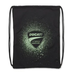 Sale Sacca Zaino nera con Stampa e logo verde Corse Bambino Zaini Sportivi|Zaini E Astucci