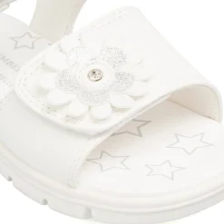 Sale Sandali Bianchi da Bambina con fiore Bambino Scarpe Da Cerimonia Bambina|Scarpe Con Strappo Bambina