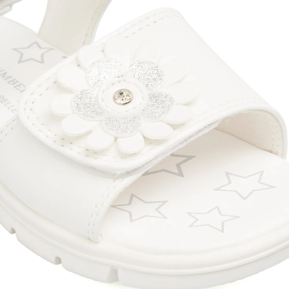 Sale Sandali Bianchi da Bambina con fiore Bambino Scarpe Da Cerimonia Bambina|Scarpe Con Strappo Bambina