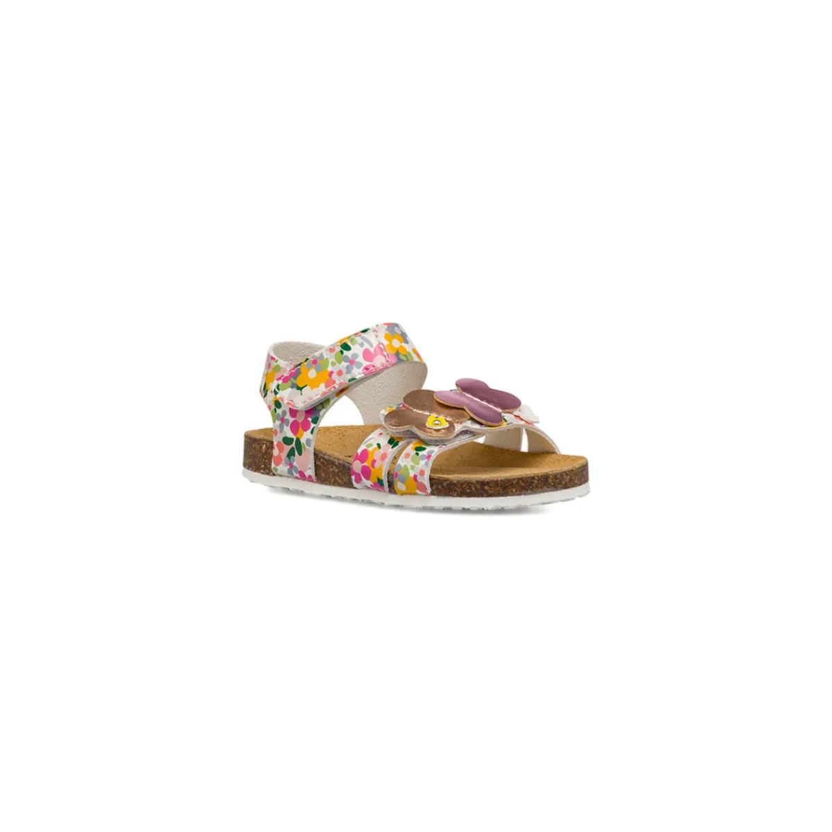 Clearance Sandali bianchi da bambina con stampa colorata e farfalle Bambino Scarpe Con Strappo Bambina