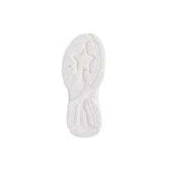 Sandali Bianchi da Ragazza con inserti rosa e patch rosa e arcobaleno Bambino Scarpe Ragazza