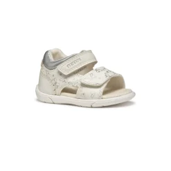 Hot Sandali bianchi Primi passi con doppio strappo e stampa fiocchi Bambino Primi Passi Bambino|Primi Passi Bambina