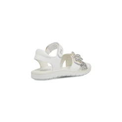 Online Sandali da bambina bianchi con dettagli frontali argento glitter Alanis Bambino Scarpe Da Cerimonia Bambina