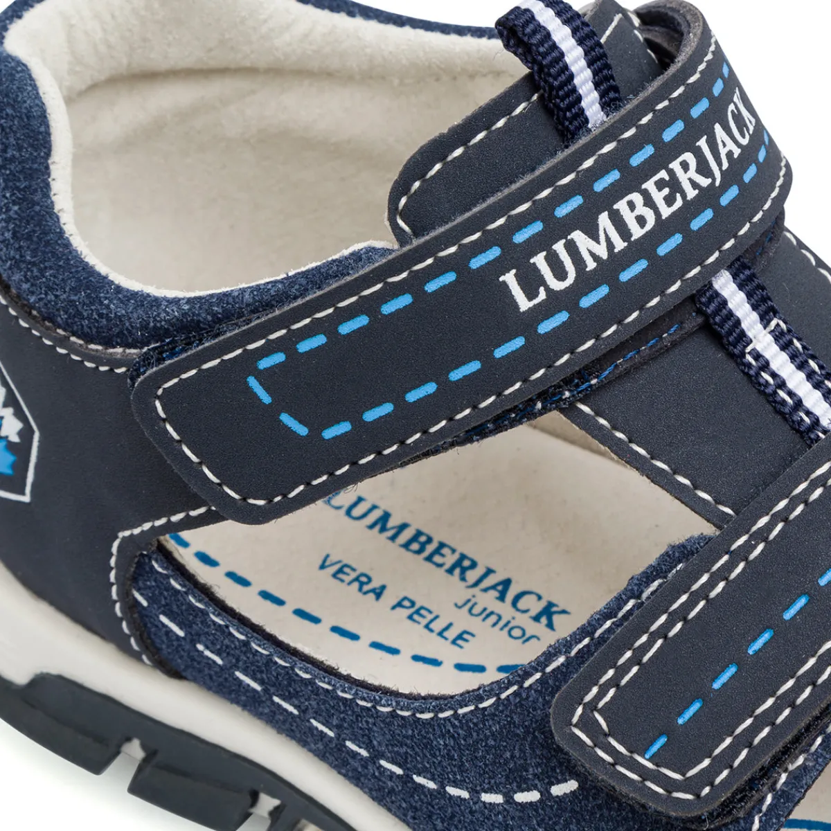 Discount Sandali da bambino blu navy con logo Billy Bambino Scarpe Con Strappo Bambino