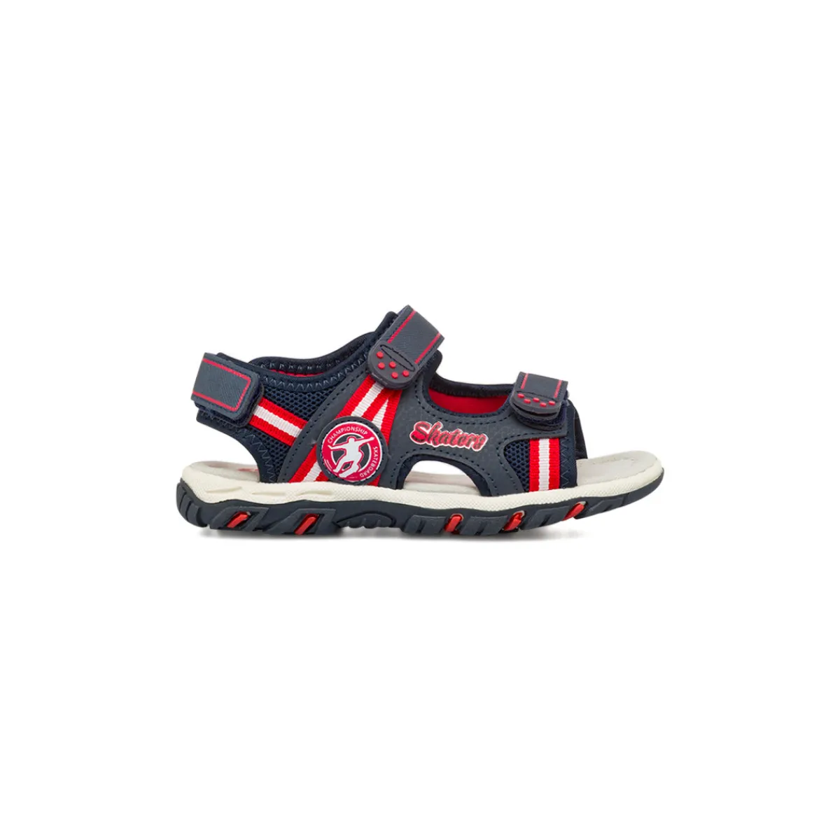 Sandali da Bambino Blu navy e rossi con sottopiede in Pelle Bambino Scarpe Da Cerimonia Bambino|Scarpe Con Strappo Bambino