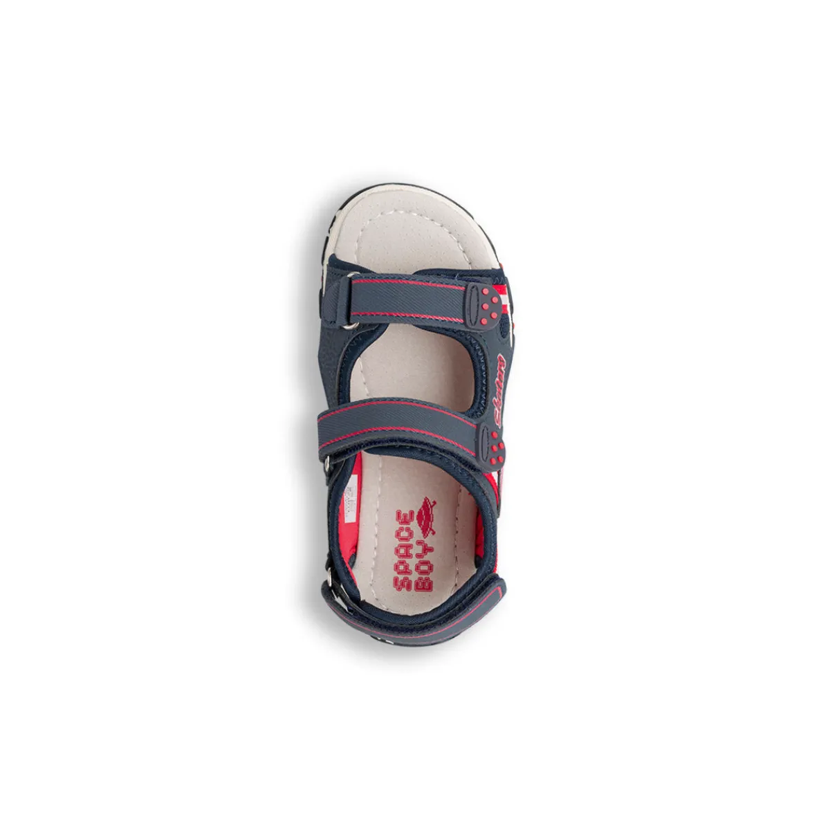 Sandali da Bambino Blu navy e rossi con sottopiede in Pelle Bambino Scarpe Da Cerimonia Bambino|Scarpe Con Strappo Bambino