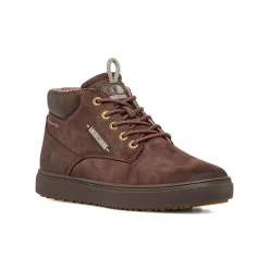 Outlet Scarpe alte da uomo marroni con occhielli dorati Uomo Look Marrone Uomo 👞|Sneakers Uomo