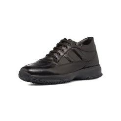 Online Scarpe casual in pelle nere da uomo Uomo Sneakers Uomo