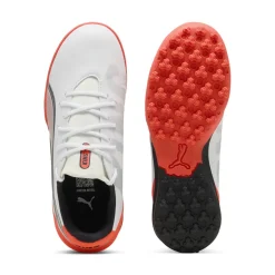 Sale Scarpe da Calcetto bianche e arancioni Ragazzo King Match TT Bambino Scarpe Da Calcio|Scarpe Ragazzo