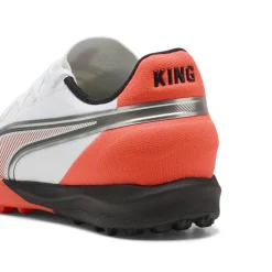 Sale Scarpe da Calcetto bianche e arancioni Ragazzo King Match TT Bambino Scarpe Da Calcio|Scarpe Ragazzo