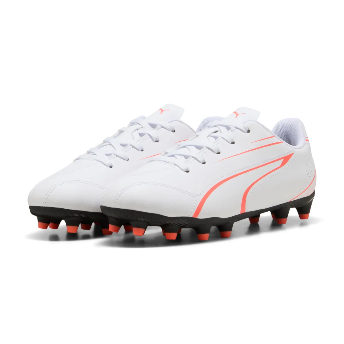 Scarpe da calcio da ragazzo bianche con logo arancione Vitoria Bambino Scarpe Da Calcio|Scarpe Ragazzo
