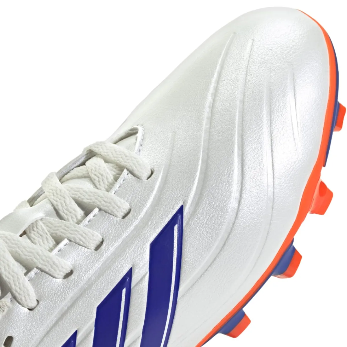 Hot Scarpe da calcio da ragazzo bianche con dettagli blu e arancioni Copa Pure 2 Club FXG Bambino Scarpe Da Calcio|Scarpe Ragazzo